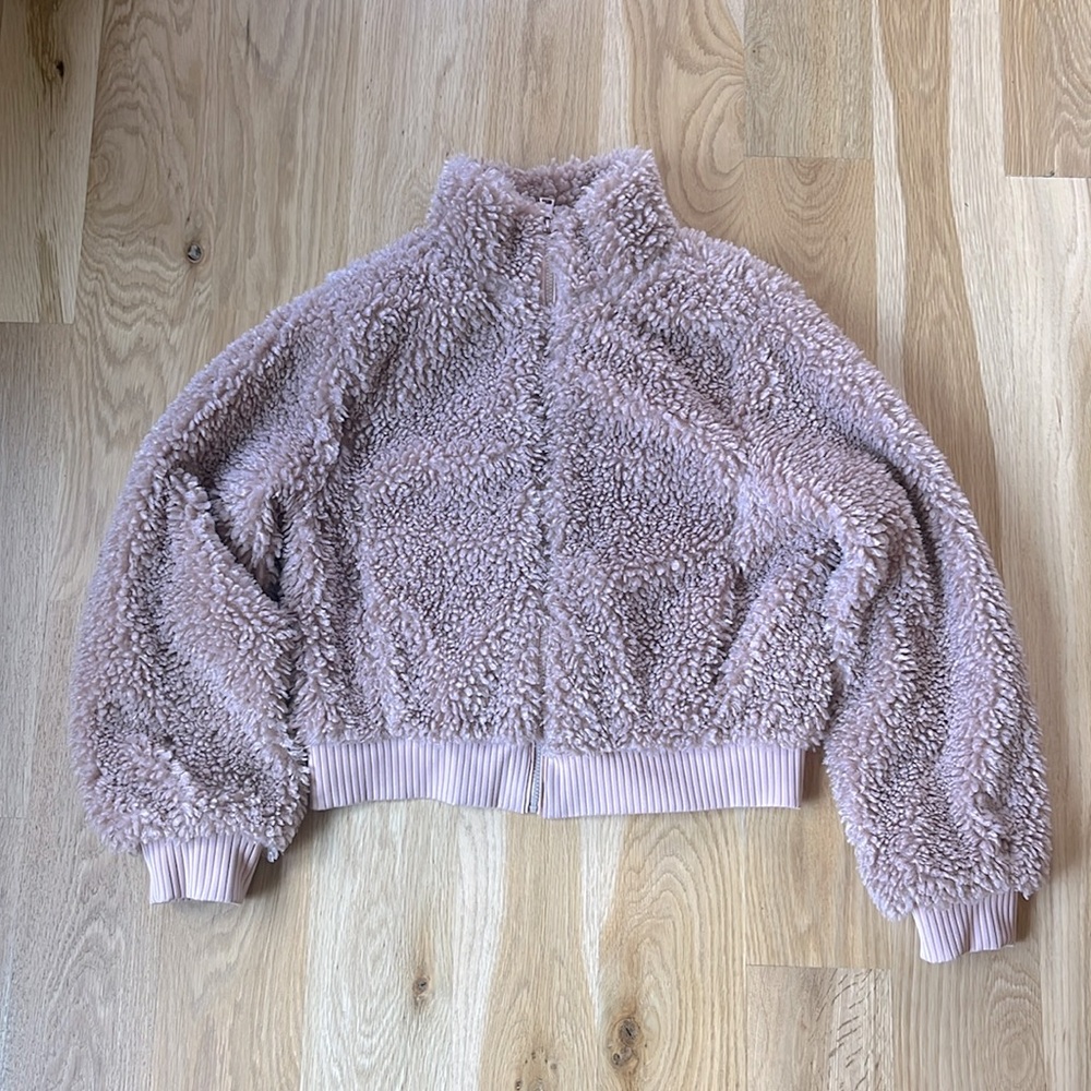 Blush Pink Cozy Shaggy Jacket